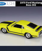 WELLY 1:24 1970 Ford Mustang BOSS 302 Alloy Racing Car Model Diecast Metal Sports Car Vehicle Model Simulation Children Toy Gift - IHavePaws