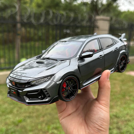 AUTOart 1:18 HONDA CIVIC TYPE R FK8 2021 Car Scale Model Alloy Collection Model Gift 73221 gray - IHavePaws