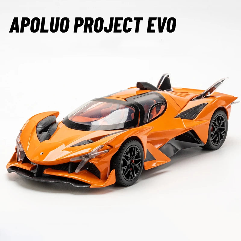 New 1:24 Apollo Intensa Emozione IE Alloy Sports Car Model Diecast Metal Racing Car Vehicles Model Sound and Light Kids Toy Gift Project Orange - IHavePaws