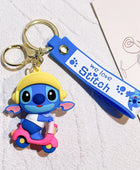 Stitch Keychian Anime Stitch Pendant Keychain Sweet Pink Angel Keychians Women Car Keyring Girl Birthday Gift 19 - ihavepaws.com