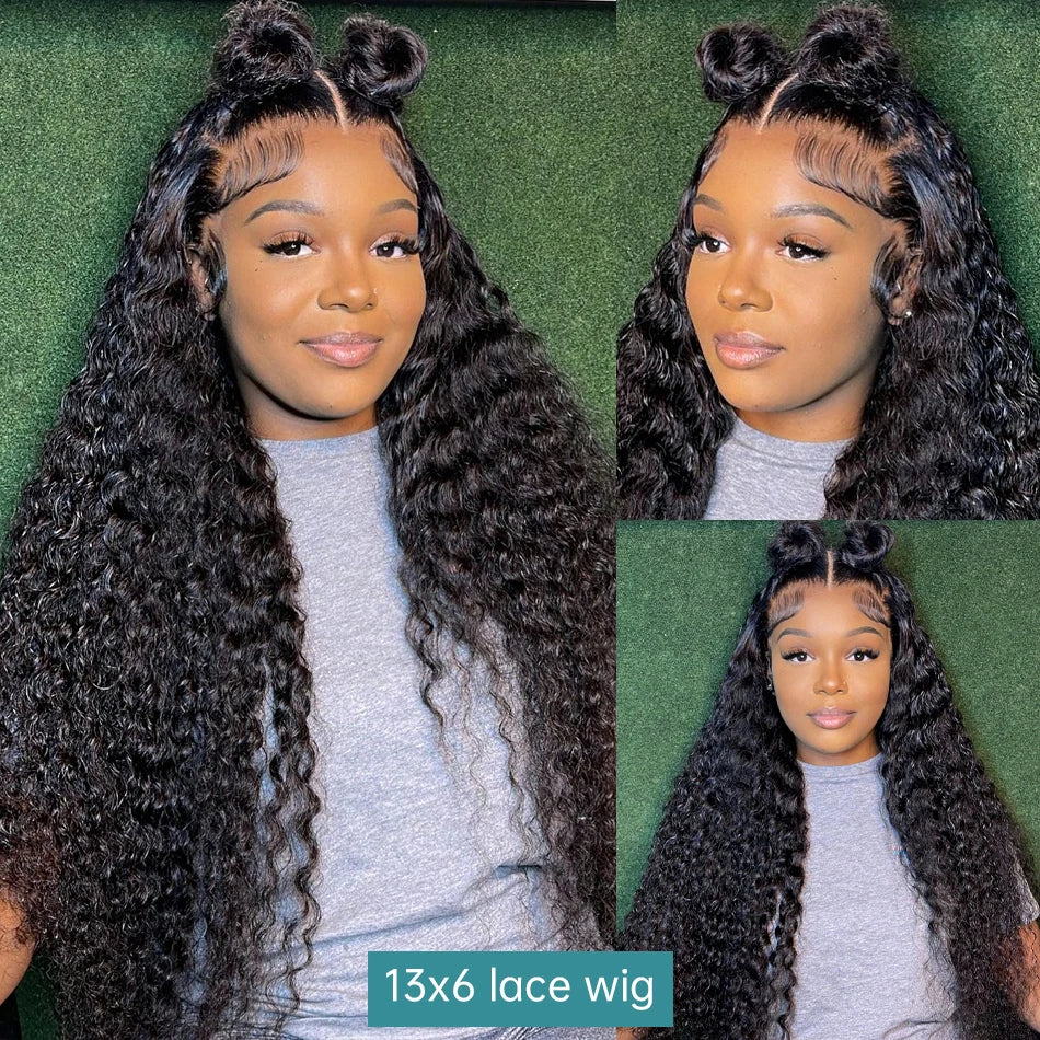 Wear Go Deep Wave 13X4 13X6 Glueless Wigs Human Hair Pre Plucked Water Wave Lace Wigs Curly Lace Wigs Human Hair 180 Density