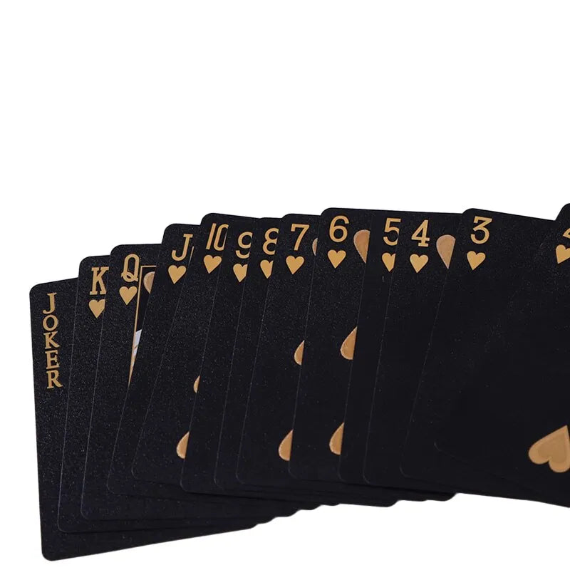 Black Gold Playing Poker Card Game - IHavePaws