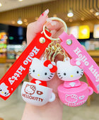 Cute Sanrio 4 Color Hello Kitty Key Chain Women Kuromi Keychain Girl Birthday Gift Cinnamoroll Schoolbag Pendant Kid Car Keyring - ihavepaws.com