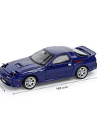 1:32 Mazda RX7 Alloy Sports Car Model Diecasts Metal Toy Racing Car Vehicles Model Simulation Sound and Light Childrens Toy Gift Blue - IHavePaws