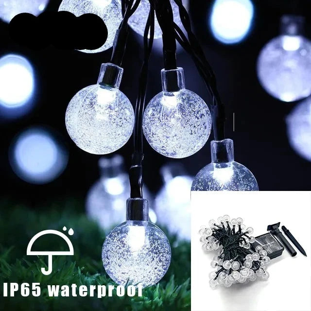 100 LED Outdoor Solar Lights IP65 Waterproof White waterproof 1PC / 5M 20LEDs - IHavePaws