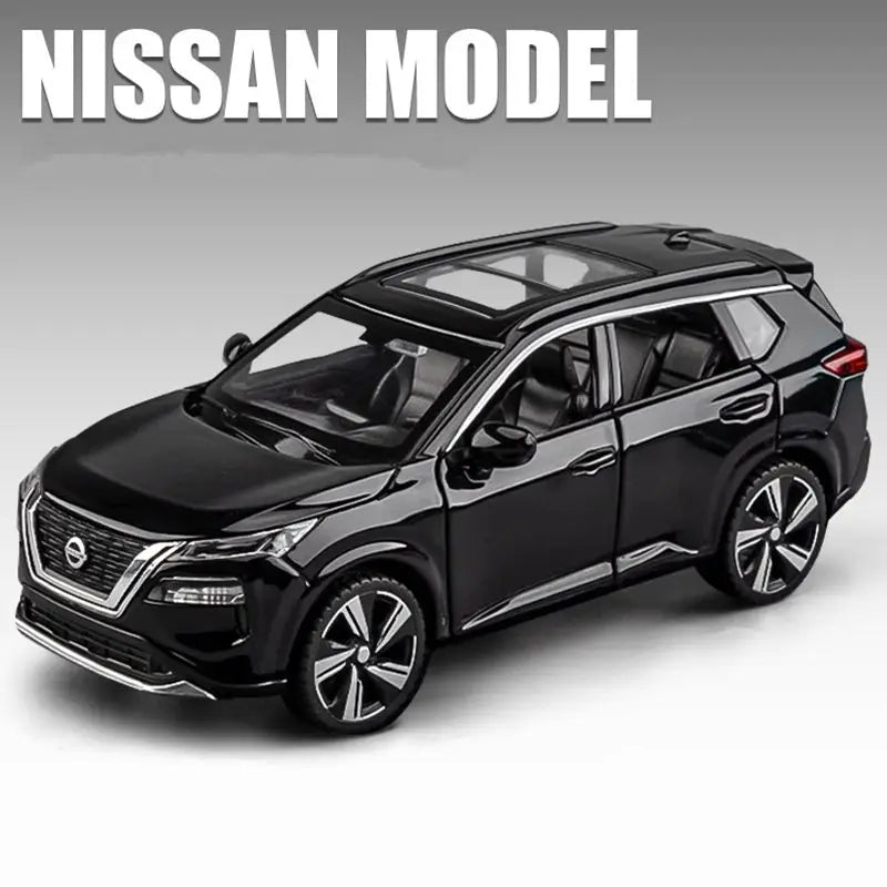 1:32 Nissan X-TRAIL SUV Alloy Car Model Diecast Metal Toy Off-road Vehicles Car Model Simulation Sound and Light Childrens Gifts Black - IHavePaws