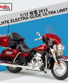 Maisto 1:12 Harley FLHTK Electra Glide Ultra Limited Alloy Classic Motorcycle Model Diecasts Red - IHavePaws