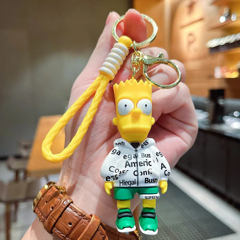 8 Kinds of The Simpsons Keychain Charm Cartoon Anime Handmade Cute Unisex Car Key chain Pendant Luggage Accessories Couple Gift 01 - ihavepaws.com
