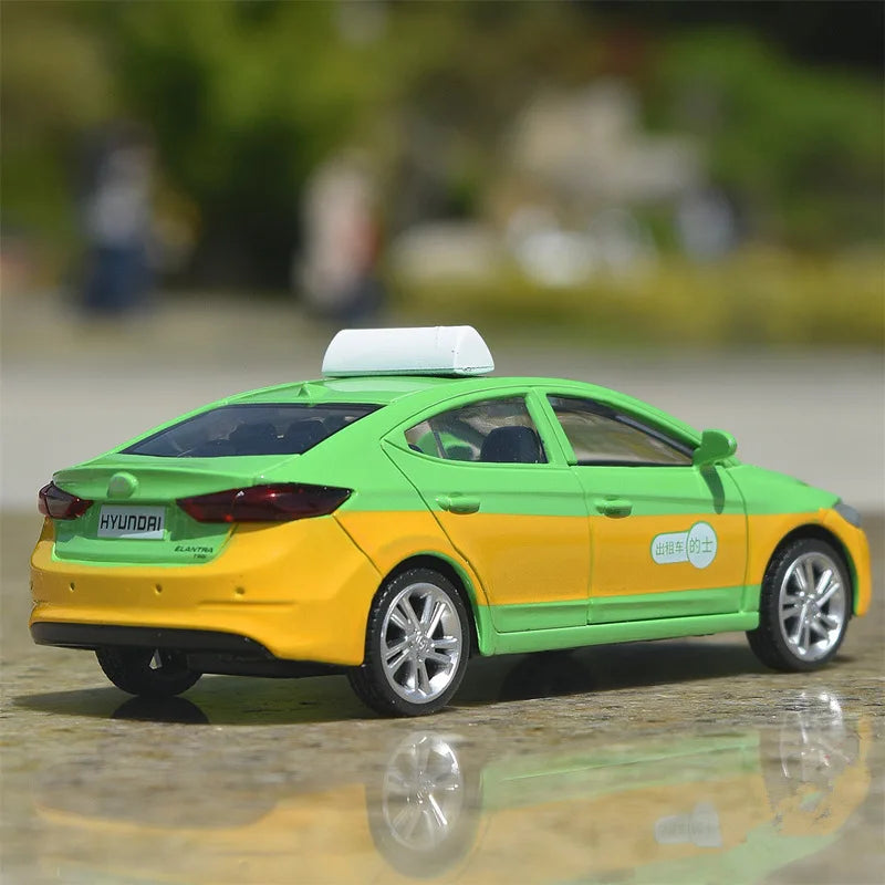1/43 Hyundai ELANTRA Alloy Taxi Car Model Diecasts Metal Toy Vehicles Car Model Simulation Collection Miniature Scale Kids Gifts - IHavePaws