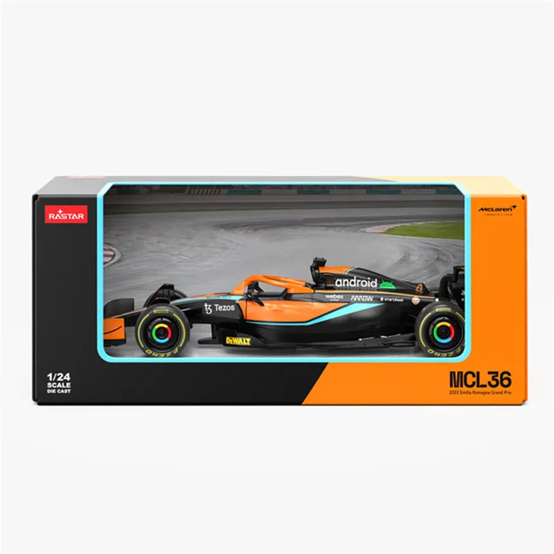 Large Size 1:24 F1 McLaren MCL36 #4 Lando Norris Racing Car Model Formula One Simulation Alloy Die Cast SuperCar Model Kids Toys With Original box - IHavePaws