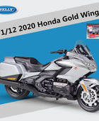 Welly 1:12 HONDA Gold Wing Alloy Racing Motorcycle Scale Model Simulation Diecast Travel silvery box - IHavePaws