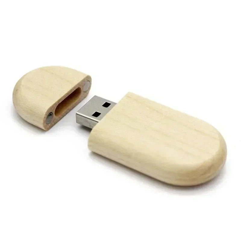 USB Flash Drive 128GB Memory Stick 2.0 Wooden Free Logo Personal Customized Pendrive 4GB 8GB 16GB 32GB 64GB Wedding Gift Maple wood no box / 4GB - IHavePaws