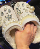 Shoe Charms for Crocs DIY Diamond Pearl Chain Detachable Decoration Buckle for Croc Shoe Charm Accessories Kids Party Girls Gift A-16PCS - IHavePaws