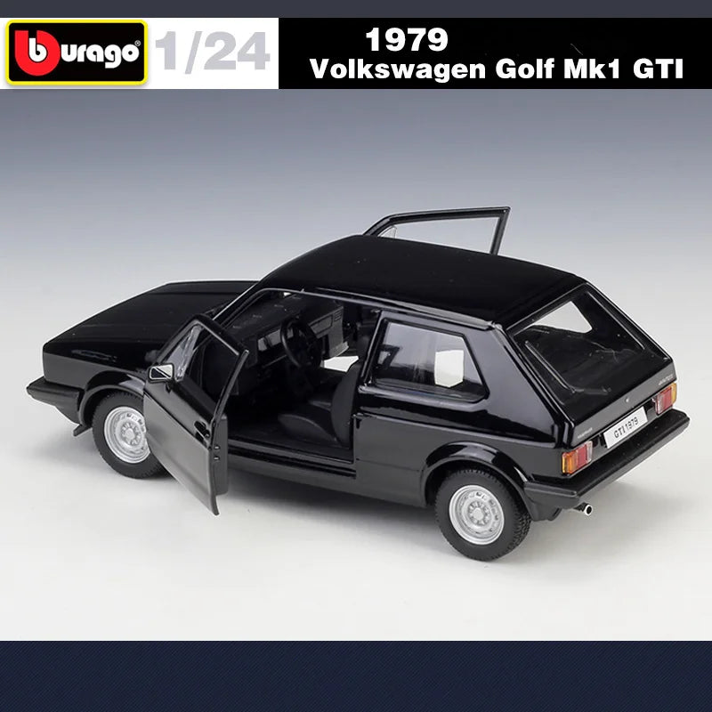 Bburago 1:24 Volkswagen 1979 Golf Mk1 GTI Alloy Car Model Diecast Metal Classic Car Vehicles Model Simulation Childrens Toy Gift