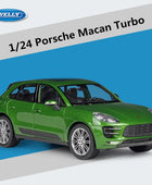 WELLY 1:24 Porsche Macan Turbo SUV Alloy Car Model Diecast Metal Vehicles Car Model High Simulation Collection Children Toy Gift Green - IHavePaws