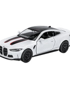 1:36 BMW M4 CSL M3 Alloy Sports Car Model Diecast Metal Racing Super Car Vehicles Model Simulation Collection Childrens Toy Gift M4 CSL White - IHavePaws