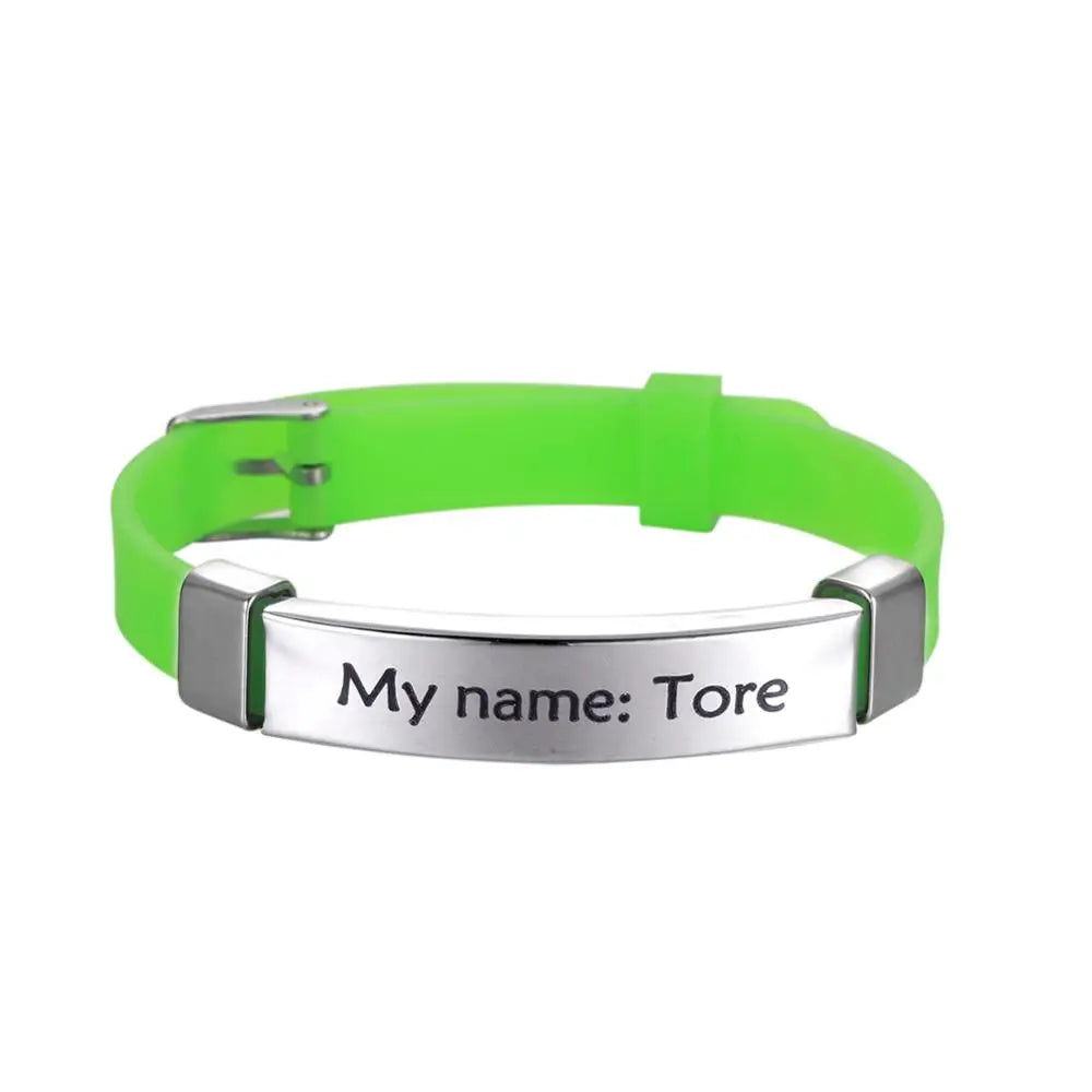 Fishhook Baby Safe Personalized ID Bracelet: Keep Your Little One Safe and Stylish light green - IHavePaws