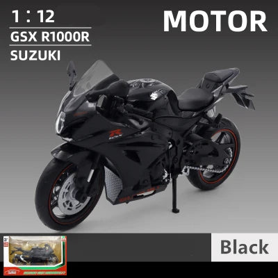 1:12 Suzuki GSX-R1000R Alloy Racing Motorcycle Model Diecast GSX Black Retail box - IHavePaws