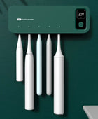 UV Toothbrush Sterilizer with Wall-mounted Holder Green - IHavePaws