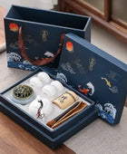 Kung Fu Tea Set Chinese Tea Ceremony Ceramic Set Gift Boxed K - IHavePaws