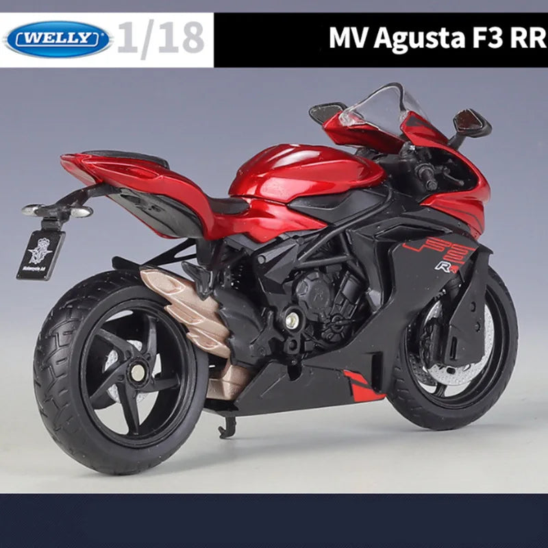 New WELLY 1:18 MV Agusta F3 RR Alloy Motorcycle Model Diecast Metal Toy Street Racing Motorcycle Model Collection Childrens Gift