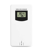 Multifunction Weather Station Alarm Clock Thermometer Hygrometer Touch Screen Wireless Sensor Sunrise Sunset Hygrothermograph White Sensor - IHavePaws