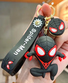 Marvel Spider Man Keychain Movie Superhero Cartoon Doll Pendant Car Key chain Ring Charm Jewelry Gifts Toys for Boys' Party Black - ihavepaws.com