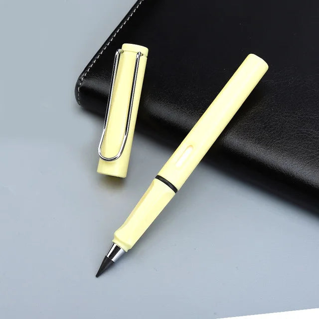 New Technology Colorful Unlimited Writing Pencil Eternal No Ink Pen Magic Pencils Painting Supplies Novelty Gifts Stationery 1pcs Light yellow - ihavepaws.com