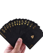 Black Gold Playing Poker Card Game - IHavePaws