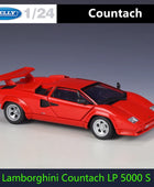 Welly 1:24 Lamborghini Countach LP5000s Alloy Sports Car Model Diecasts Metal Race Car Model Simulation Collection Kids Toy Gift Red - IHavePaws
