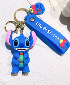 Cartoon Lilo & Stitch Silicone Pendant Keychain for Women Men Fans Lovely Pink Blue Purple Stitch Angel Keyring Gifts SDZ 13 - ihavepaws.com