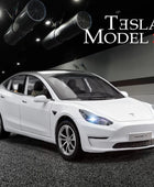 1:24 Tesla Model 3 Alloy Car Model Diecasts Metal Toy Vehicle Car Model Simulation Sound and Light Collection Childrens Toy Gift - IHavePaws