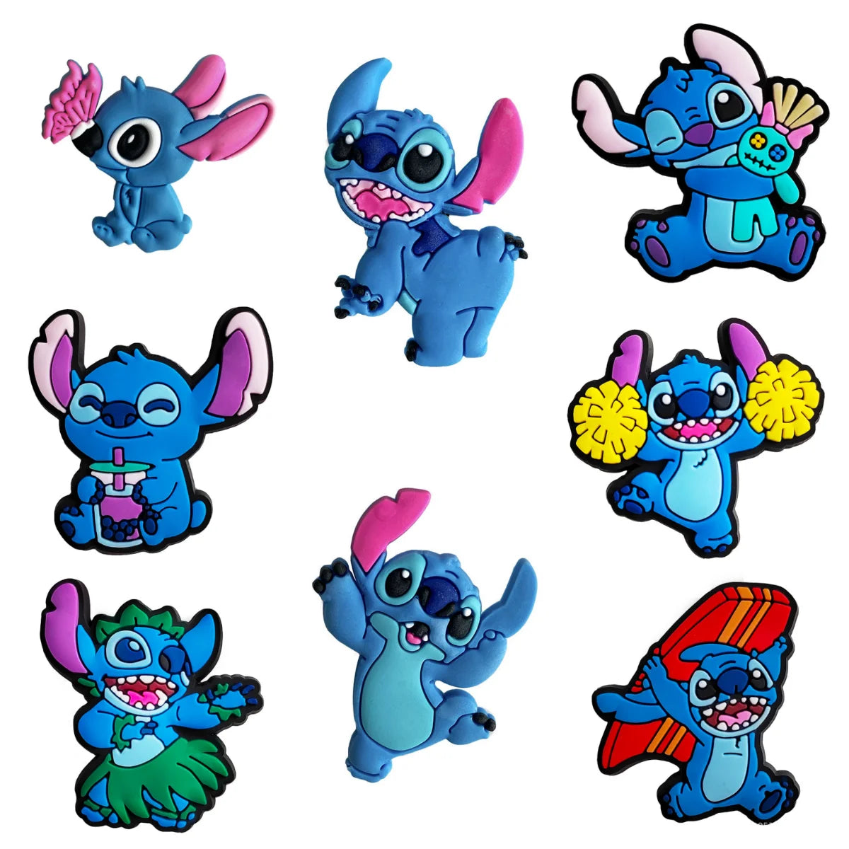 Disney Series Shoes Charms PVC Cartoon Mickey Stitch Shoe Accessories For Clogs Sandals Decoration Buckle Kids Friends Gifts 8PCS 4 - ihavepaws.com