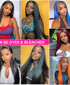 30In Straight Lace Front Human Hair Wigs Pre Plucked 13x4 13x6 Brazilian Glueless Lace Frontal Wig With Baby Hair Remy MYLOCKME