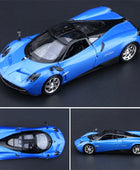 1:24 Pagani Huayra BC Alloy Sports Model Diecasts Metal Racing Car Vehicles Model Collection High Simulation Childrens Toys Gift Blue - IHavePaws