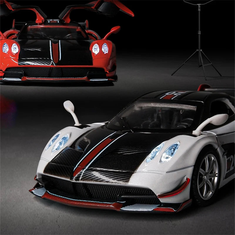 1:32 Pagani Huayra BC Alloy Sports Car Model Diecast Metal Toy Car Model Simulation Sound and Light Collection Children Toy Gift - IHavePaws