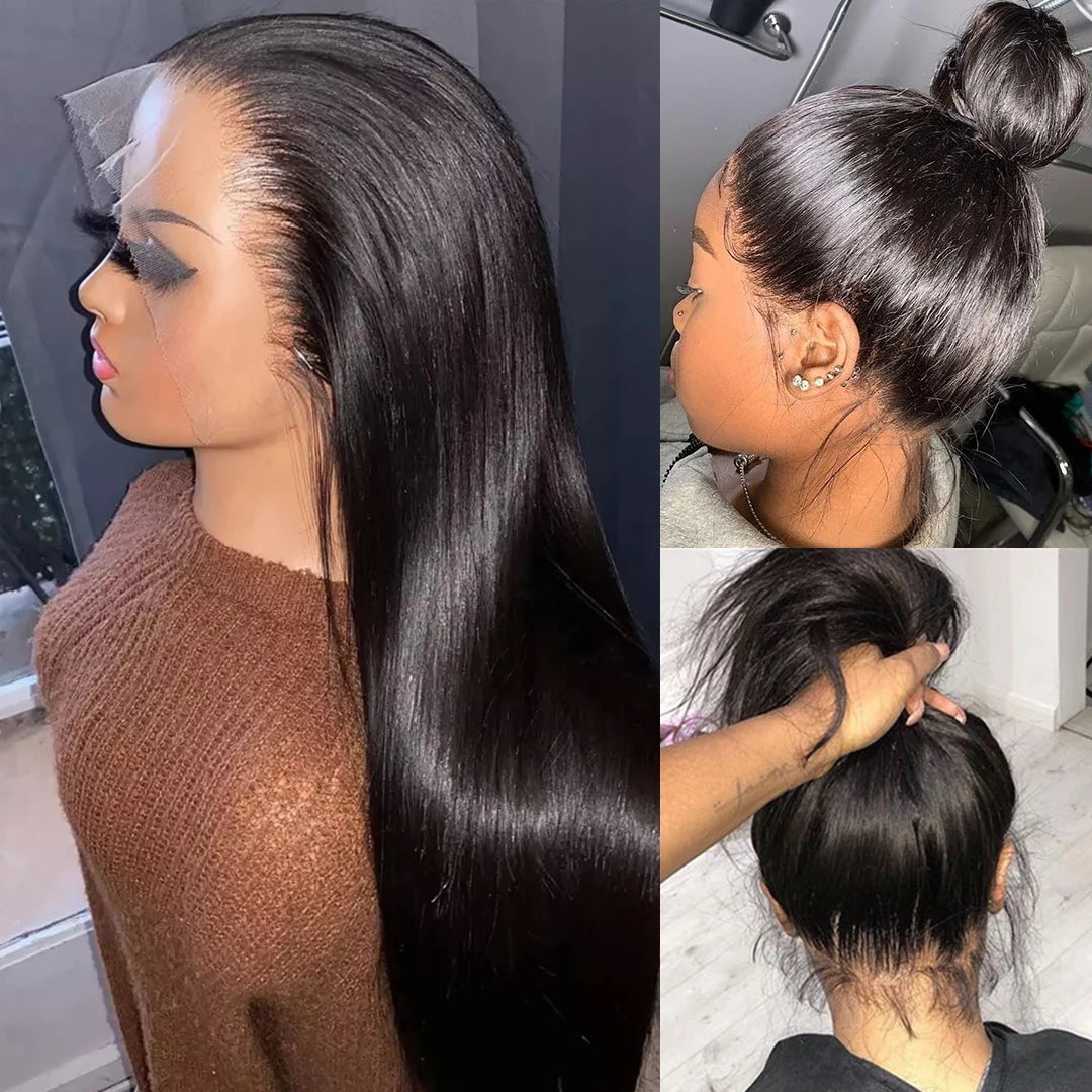 30In Straight Lace Front Human Hair Wigs Pre Plucked 13x4 13x6 Brazilian Glueless Lace Frontal Wig With Baby Hair Remy MYLOCKME