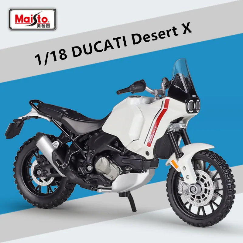 Maisto 1:18 Ducati Desert X Alloy Sports Motorcycle Model Diecasts Metal Street Racing Motorcycle Model Simulation Kids Toy Gift With foam box - IHavePaws