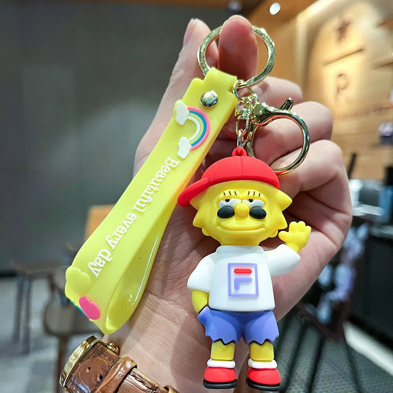 Cartoon Anime Simpson Keychain Pendant Sports Boy PVC Car Key Chain Ring Luggage Accessories Couple Gifts Children's Toys 01 - ihavepaws.com