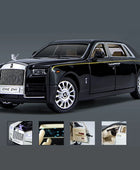1:24 Rolls-Royce Phantom Alloy Car Model Diecasts & Toy Vehicles Metal Toy Car Model Simulation Sound Light Collection Kids Gift Black - IHavePaws