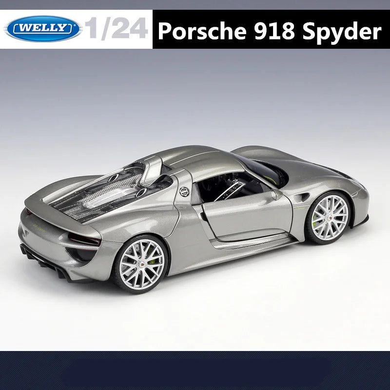 WELLY 1:24 Porsche 918 Spyder Alloy Sports Car Model Diecast Metal Toy Racing Car Model Simulation Collection - IHavePaws