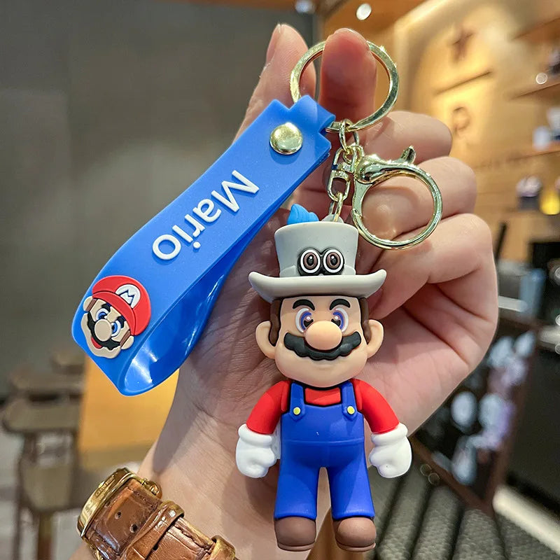 Classic Game Super Mario Brothers Keychain Pendant Cartoon Figurine Doll Male and Female Car Key Chain Charm Gift for Children 04 - ihavepaws.com