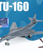 Alloy Tu-160 Strategic Bomber Stealth Fighter Aircraft Airplane Model Metal White Swan Battle Plane Model Sound Light Kids Gifts Gray retail box - IHavePaws