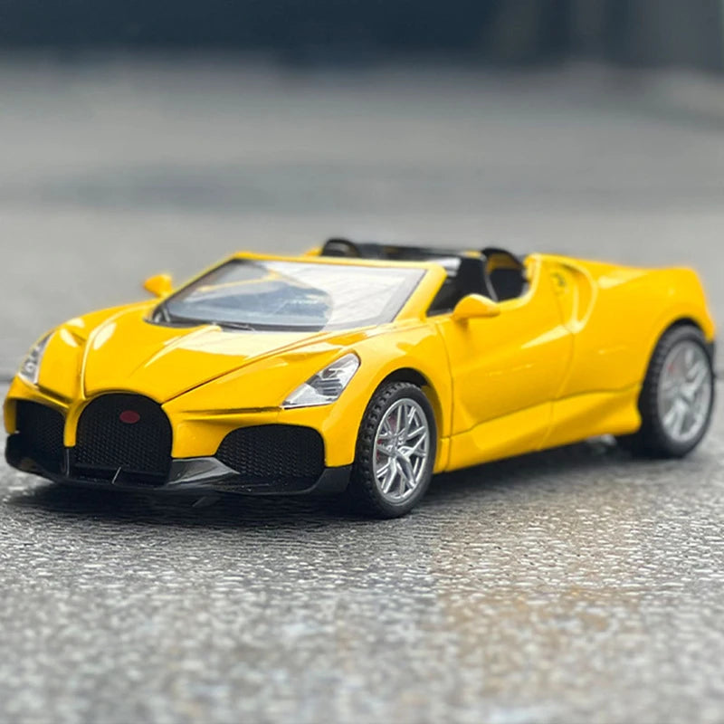 1:32 Bugatti Mistral W16 Alloy Sports Car Model Diecasts & Toy Vehicles Metal Racing Car Model Simulation Yellow - IHavePaws