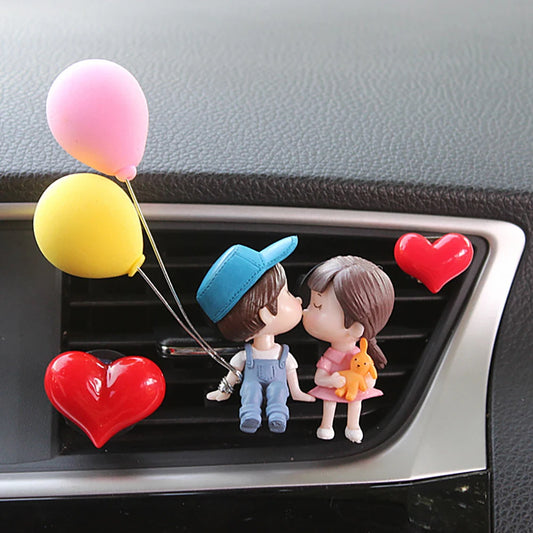 Boy Girl Couple Car Perfume Lovely Air Conditioning Aromatherapy Clip Cute Car Accessories Interior Woman Air Freshener Gift - IHavePaws