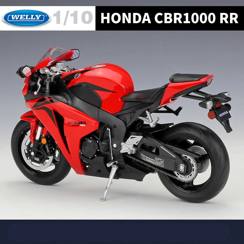 WELLY 1:10 HONDA CBR1000RR Alloy Racing Motorcycle Scale Model Simulation - IHavePaws