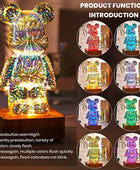3D Fireworks Bear Night Light Lamp 7 colors - IHavePaws