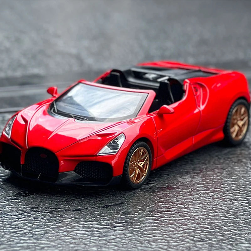 1:32 Bugatti Mistral W16 Alloy Sports Car Model Diecasts & Toy Vehicles Metal Racing Car Model Simulation Red - IHavePaws