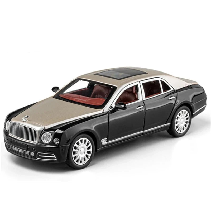1:24 Mulsanne Alloy Luxy Car Model Diecasts & Toy Vehicles Metal Car Model Simulation Sound and Light Collection Childrens Gifts Golden - IHavePaws