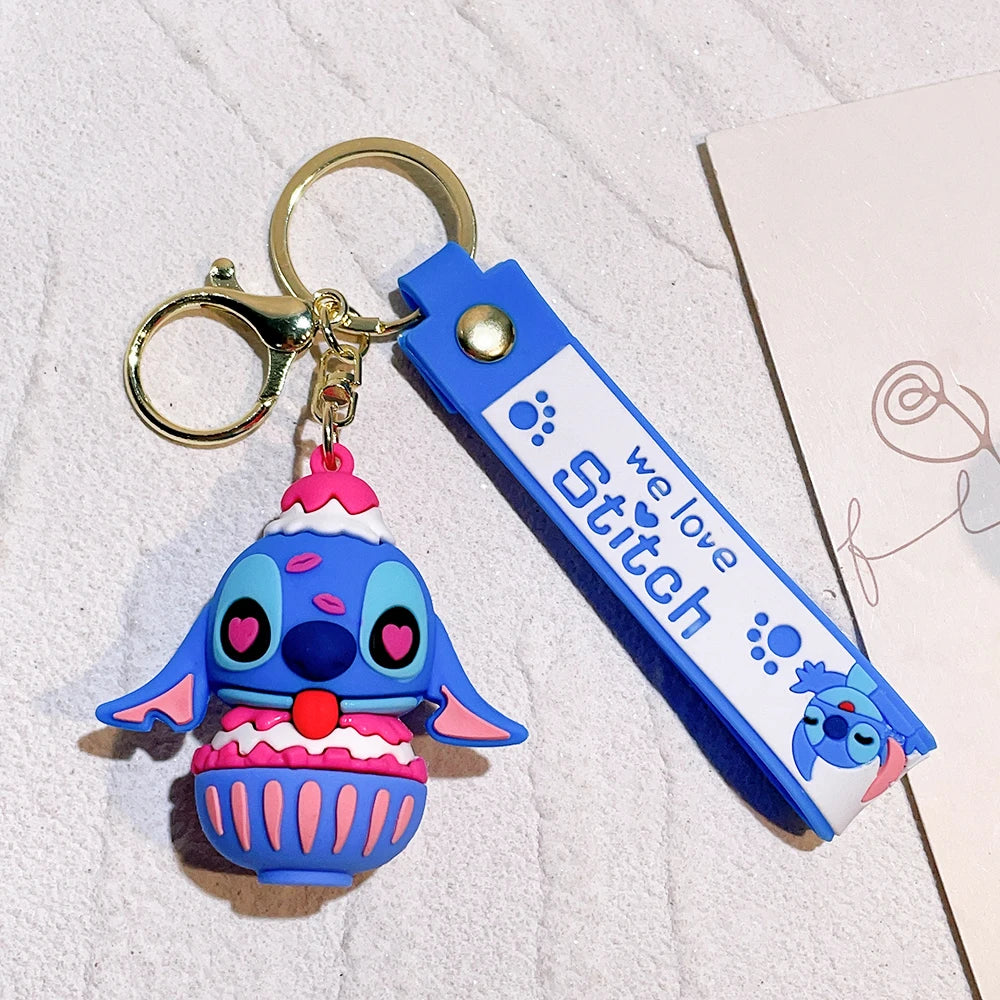 Anime Funny Stitch Keychain Cute Keychain PVC Pendant Men's and Women's Backpack Car Keychain Jewelry Accessories 11 - ihavepaws.com